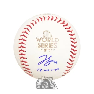 George Springer 17 WS MVP Autographed Official 2017 World Series Baseball - BAS - Picture 1 of 1