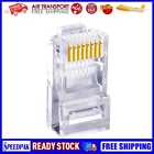 100X Gold Plated Cat5 Connector Unshielded Rj45 Ethernet Cable Modular Plugs
