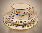 Tasse à thé antique Charles Ford, soucoupe et assiette à dessert, peinte à la main