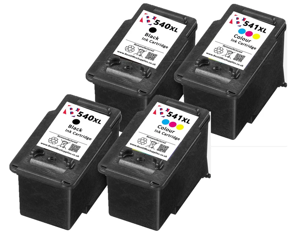 PG-540XL Black CL-541XL Colour Ink Cartridges for Canon PIXMA MG3650s Printer - Image 1 of 1