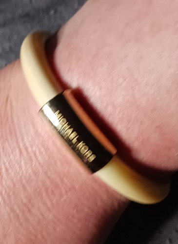 Bracciale Michael Kors avorio marmorizzato con cerniera