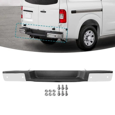 Rear Bumper Chrome Steel Assembly for 2012-2021 Nissan NV W/ Park Assist Foto 1 de 4