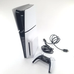 Sony Playstation 5 Slim Disc Edition 1TB Game Console - White w/ Controller - Picture 1 of 6