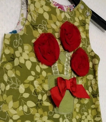 Vestido Bailey Niños Clásicos Niñas Sin Mangas Verde Blanco Floral Talla 5 Foto 1 de 4