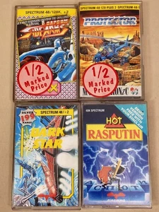 Spectrum 48K 128K Juegos Años 80 Brazos Laterales, Protector, Dark Star + Demostración Rasputín - Imagen 1 de 2