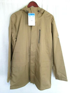 Eastern Mountain Sports Mens Jacket Back Bay Rain Parka Large Brown Tan - Picture 1 of 11