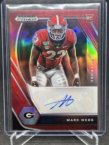 2021 Panini Prizm Draft Picks Mark Webb Red RC Auto #'d 159/199 - Bild 1 von 2