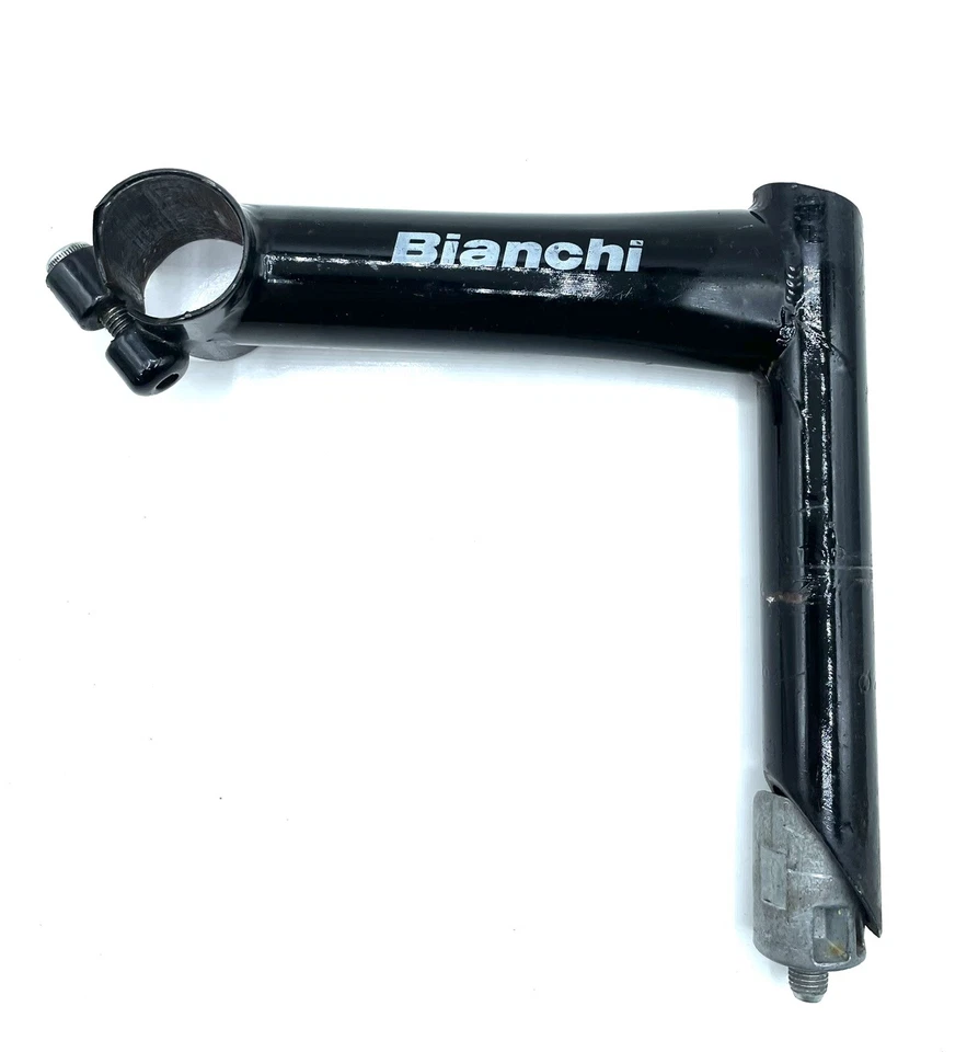 Bianchi ITM Stem 25.4 毫米夹黑色 22.2 羽毛老式山地车/公路 130 毫米 — 第 1/4 张图片