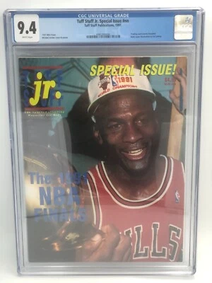 Michael Jordan Tuff Stuff Jr CGC 9.4 Graded Magazine 1991 Special Issue W/ Cards - Image 1 of 3