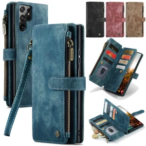 Schutzhülle Samsung S23 S22 S21 S20 FE Ultra Plus Case Leder Tasche Handyhülle - Bild 1 von 60
