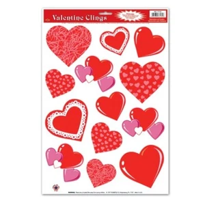 VALENTINES DAY HEART CLINGS de Beistle 77127 - Imagen 1 de 2