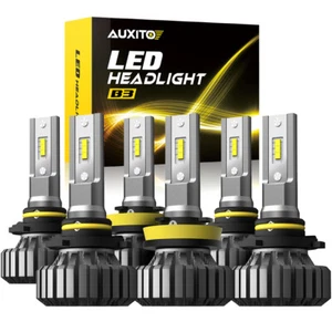 Combo Set 9005 White H11 6500K LED Fanless Headlight Beam High Low Bulbs Lamp - Picture 1 of 16