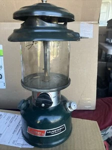 Vintage Coleman Gas Lantern Model 288A Adjustable Dual Mantle Green Not Tested - Picture 1 of 7