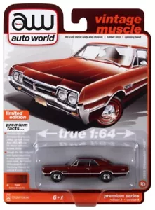 AUTOWORLD 1/64 1966 OLDSMOBILE 442 AUTUNNO BRONZO POLI AW64402A-5 - Foto 1 di 1