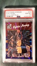 2016 PANINI DONRUSS HOLO LASER BLUE KYRIE IRVING CARD #17 PSA 10 #'D 8/49