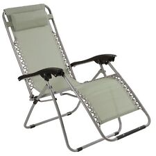 Garden Gear Reclining Chair Zero Gravity Sun Bed Lounger Folding Outdoor Seat