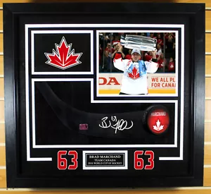 Brad Marchand Team Canada Signed Autographed Stick Blade Frame Display - Picture 1 of 2