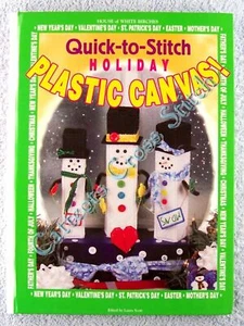 Plastic Canvas Patterns Quick to Stitch All Holidays Christmas Easter 100+ Chart - Picture 1 of 1