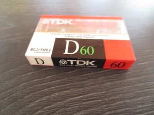 Bande cassette audio vierge TDK D60 position normale type I NEW SEALED - Photo 1/1