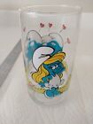 Vintage Smurfette Collector Drinking Glass Smurfs Peyo Wallace 1982 Vtg 6" Cup