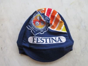 Casquette Bonnet cycliste FESTINA SMS SANTINI vintage années 90 cap - Picture 1 of 2
