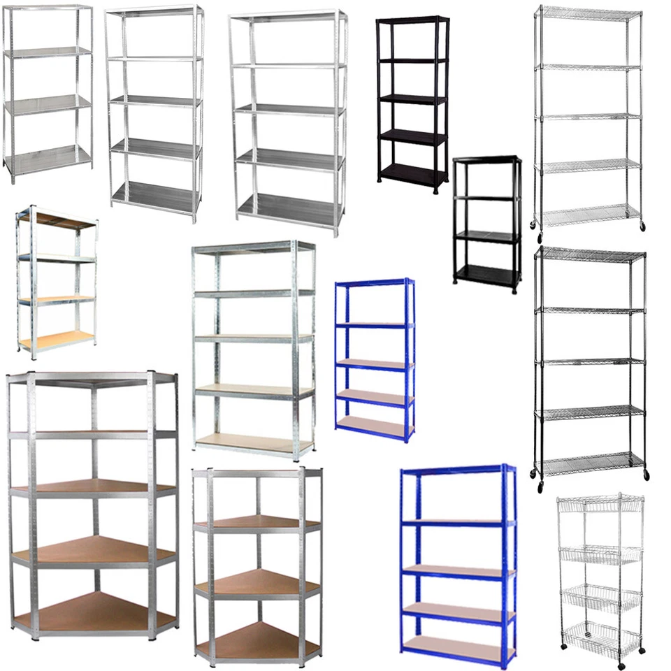 INDUSTRIAL 4/5 TIER PLASTIC/METAL HEAVY DUTY RACKING STORAGE UNIT GARAGE MND. - Image 1 of 1