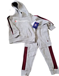 Champion Boys Hoodie and Jogger 2 Piece  Sets Gray/Red Size 3T  65 % Cotton - Picture 1 of 4