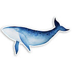 2 x 10cm Beautiful Blue Whale Vinyl Stickers - Ocean Sea Laptop Sticker #20872