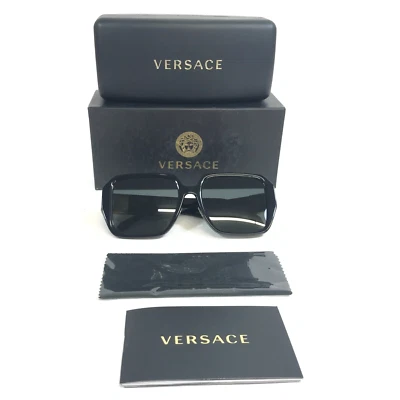 Gafas de sol Versace MOD.4472-D GB1/87 marcos negros pulidos con lentes gris oscuro Foto 1 de 4