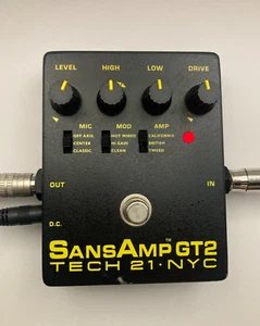 TECH21 SansAmp GT2 Amp Modelador Distorsión Guitarra Pedal de Efecto de Japón - Imagen 1 de 12