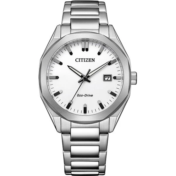 Citizen Men's Watch Collection BM7620-83A Eco-Drive White Dial Stainless Steel