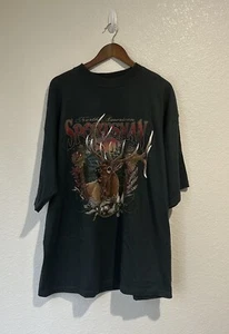 VINTAGE Buck Shirt Erwachsene Größe XL grün nordamerikanischer Sportler T-Shirt 90er - Bild 1 von 8