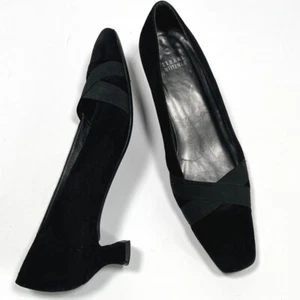 Tacchi donna Stuart Weitzman taglia 8,5 M nero scamosciato minimalista - Foto 1 di 9