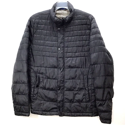 Kenneth Cole Reaction Quilted Jacket Men's Size Medium Black Packable SMALL HOLE - Image 1 of 4
