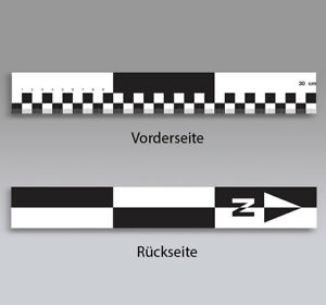 2x Fotomaßstab 30 cm : Vergleichsmaßstab mit Kontrastfeldern und Nordpfeil : PVC