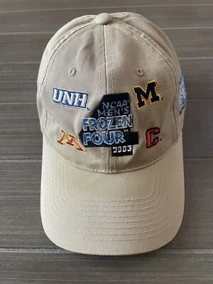 Gorra de colección Frozen Four con correa bronceada 2003 sombrero de papá de hockey Foto 1 de 4