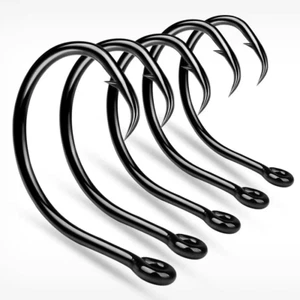 25 4 X Extra Strong Sea Saltwater Fishing Circle Fishing Hooks - Various Sizes - Picture 1 of 33