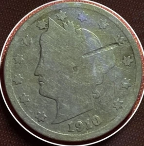 1910 liberty v nickel die Clash /Lamination Error - Picture 1 of 4
