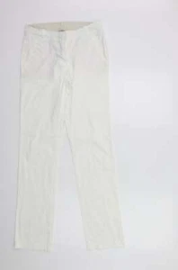 TU Womens White Cotton Blend Trousers Size 8 L30 in - Picture 1 of 12