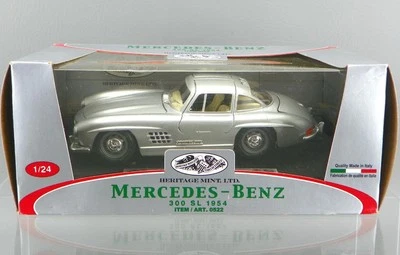 Coche modelo Mercedes-Benz 300 SL Heritage Mint #0522 diecast 1/24 plateado 1954 NUEVO Foto 1 de 4