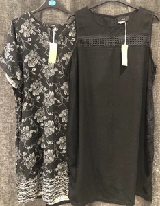 Next Size 18 Bundle Of 2 Linen Mix Dresses With Pockets. New - Foto 1 di 15