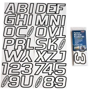Hardline Products WHBLK700 White/Black Factory Matched Registration Number Kit - Bild 1 von 1
