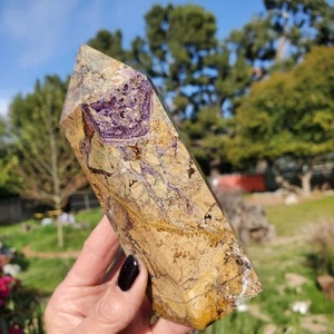 Purple Brecciated Fluorite Root Vein Jasper Tower | 514 grams | 1lbs 3oz - Picture 1 of 10