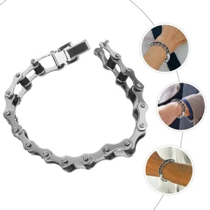 Bracciale Acciaio Inox Ragazzo Bracciali Uomo Uomo Decorazione Polso Braccialetto - Foto 1 di 12