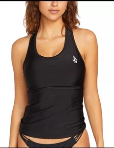 Volcom Women's Juniors' Simply Core Racerback Tankini Top Size Small - Picture 1 of 4