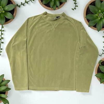 Alpine Design Men’s Medium Green Fleece Pullover Crew Neck Outdoor Hiking Shirt - Image 1 of 4