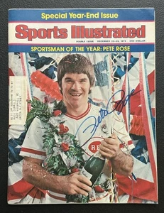 Dec 22 1975 Pete Rose Reds SIGNED Sports Illustrated Sportsman of Year Magazine - Picture 1 of 3