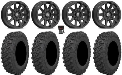 Valor V02 15" Wheels Black 33" Pro Runner Tires Kawasaki Mule Pro FXT KRX / Foto 1 de 4