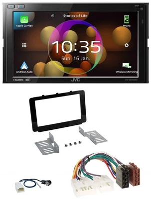 JVC DAB MP3 2DIN Bluetooth USB Autoradio für Toyota Hilux 2016-2020 schwarz - Bild 1 von 4
