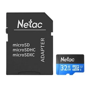 Netac P500 32GB MicroSDHC Card with SD Adapter UHS-I Class 10 - 90MB/s - Picture 1 of 12